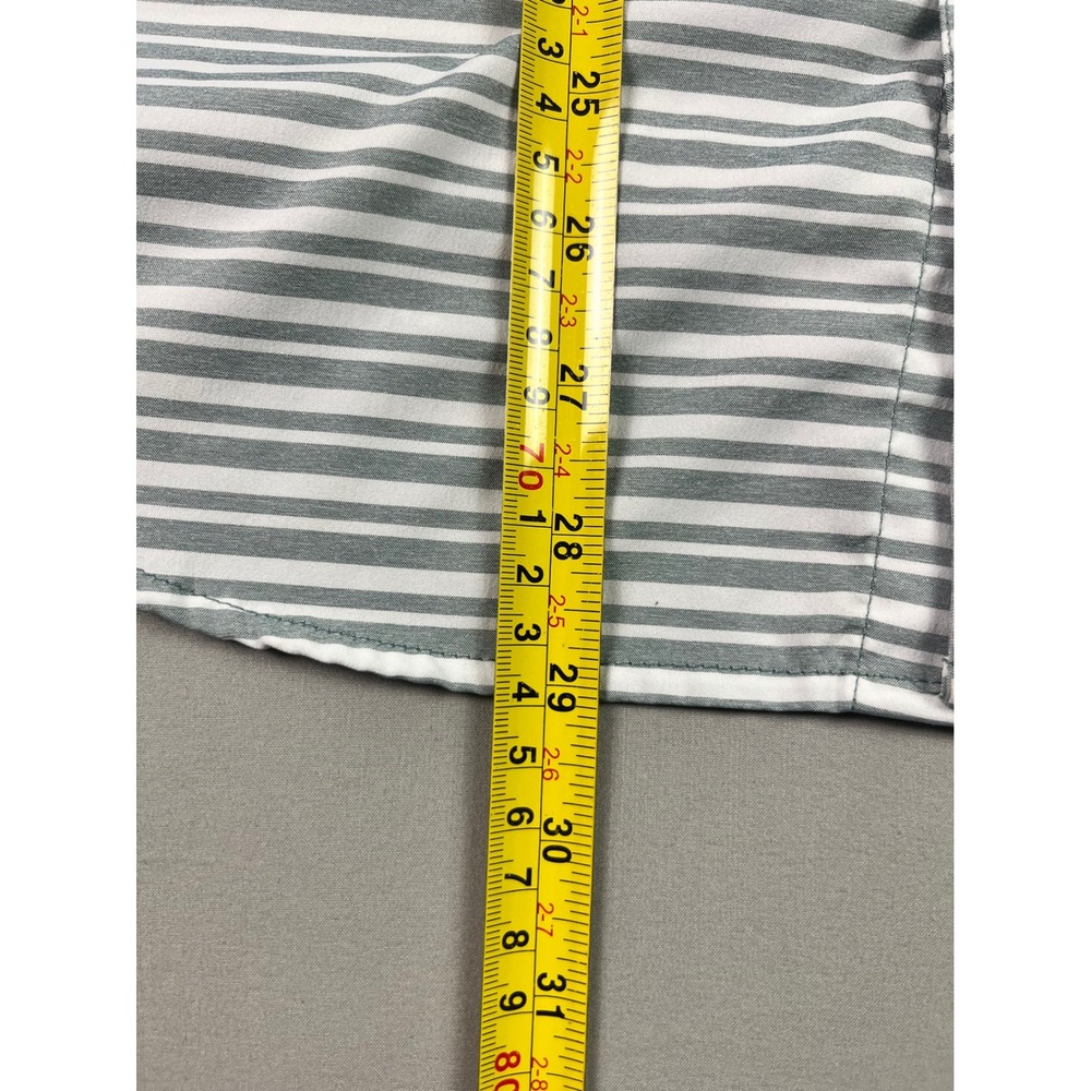 Columbia Omni-Shade Men's Short Sleeve Button Down Shirt Striped Grey Small P - Picture 5 of 9